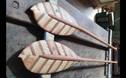Wood-Board KUKU 木頭杉原板削り出しサップ用パドル NW-8