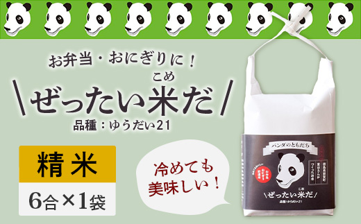 令和6年産 新米 徳島県那賀町産 ぜったい米(こめ)だ 6合×1袋 ゆうだい21【徳島 那賀町 国産 米 お米 白米 精米 徳島県産 国産米 高級米 単一原料米 おいしい 冷めても美味しい お弁当 おにぎり 遠足 ピクニック 贈物 プレゼント お歳暮 ギフト プチギフト 産地直送】ZP-2