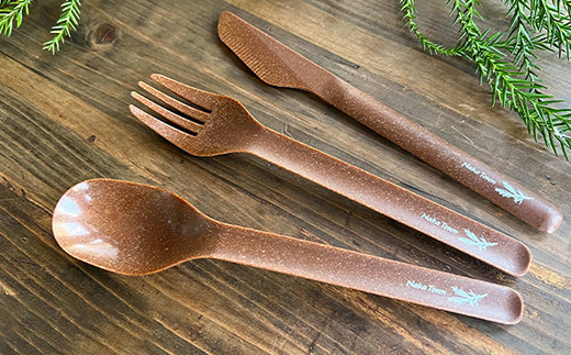 ボタニカルカトラリーセット【那賀町・杉】 -BOTANICAL Cutlery- NW-5