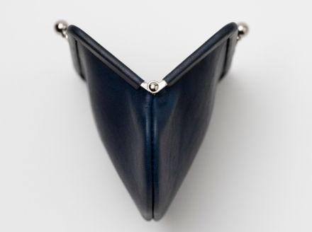 【藍染】ジャパン・ブルーのがま口財布 L（小銭・小物入れ）