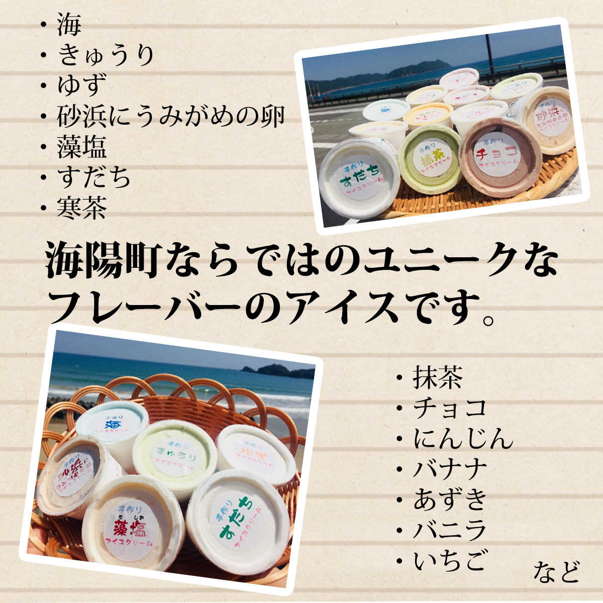 海陽町特製アイス　ユニークな味　アイスクリーム６種類セット！　
