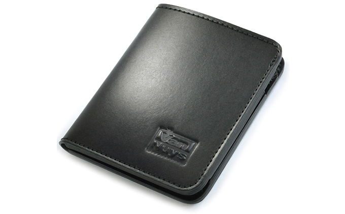 キャッシュレス時代の胸ポケットに入る薄型コンパクトウォレット(マネークリップ機能付き)カラー:ブラック