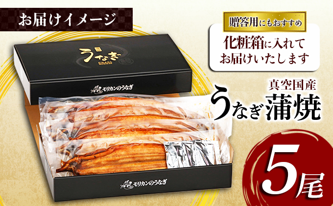 うなぎ蒲焼 5尾入　国産 鰻 ウナギ 蒲焼き ギフト 贈答品 お歳暮 正月 うな丼 鰻丼 うな重 鰻重 ひつまぶし お中元