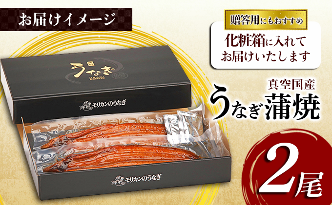 うなぎ蒲焼 2尾入　国産 鰻 ウナギ 蒲焼き ギフト 贈答品 お歳暮 正月 うな丼 鰻丼 うな重 鰻重 ひつまぶし お中元