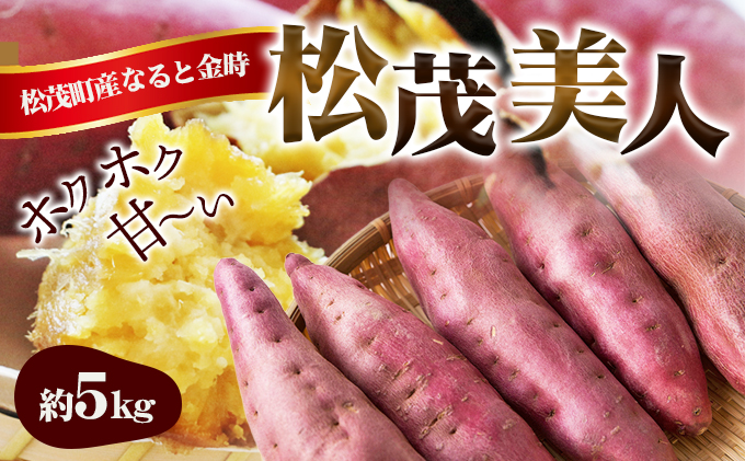 さつまいも（鳴門金時）松茂美人 5kg　徳島 なると金時 芋 秋 旬 サツマイモ 正月 おせち