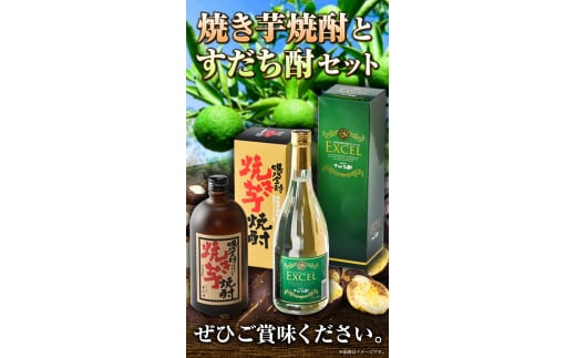 芋焼酎 リキュール 詰め合わせ セット (720ml×2本) 日新酒類株式会社《30日以内出荷予定(土日祝除く)》徳島県 上板町 お酒 酒 すだち 焼酎 送料無料 st-p