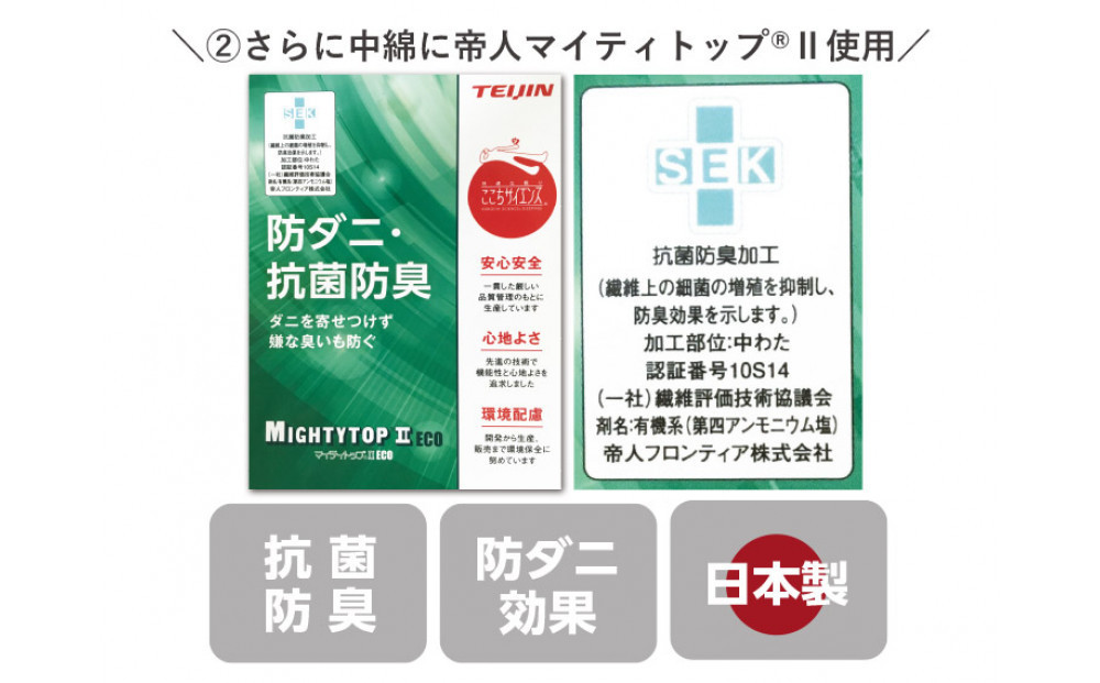 アケビ・羊毛4層固綿敷布団【セミダブル：約120×210cm】