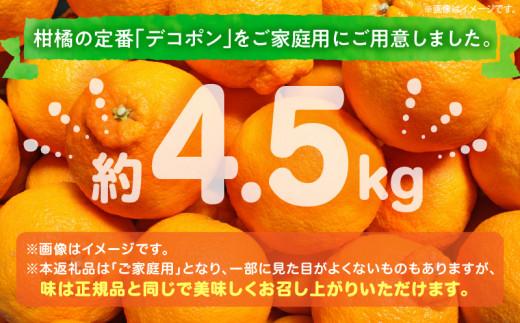 高松産季節の果物＜ご家庭用　デコポン＞約4.5kg【2025年2月下旬～2025年4月上旬配送】