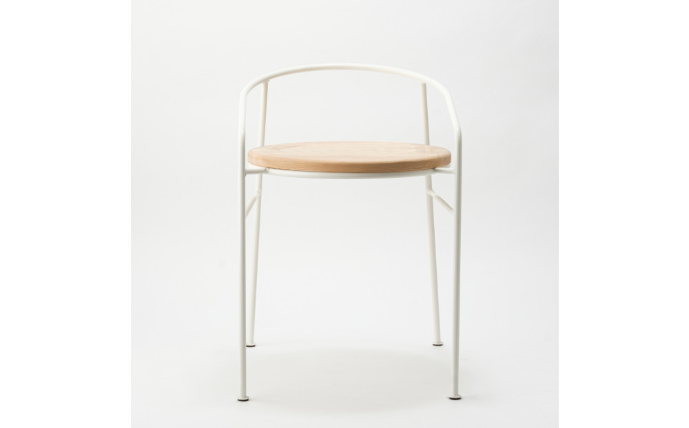 マキヅ家具 槙塚鉄工所 Round Chair 白