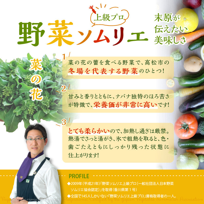 旬の野菜 菜の花 (袋入り) 約2kg【2024年12月上旬〜2025年3月下旬配送】