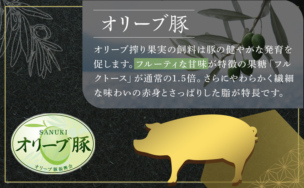 オリーブ豚　バラ焼肉用　1000g