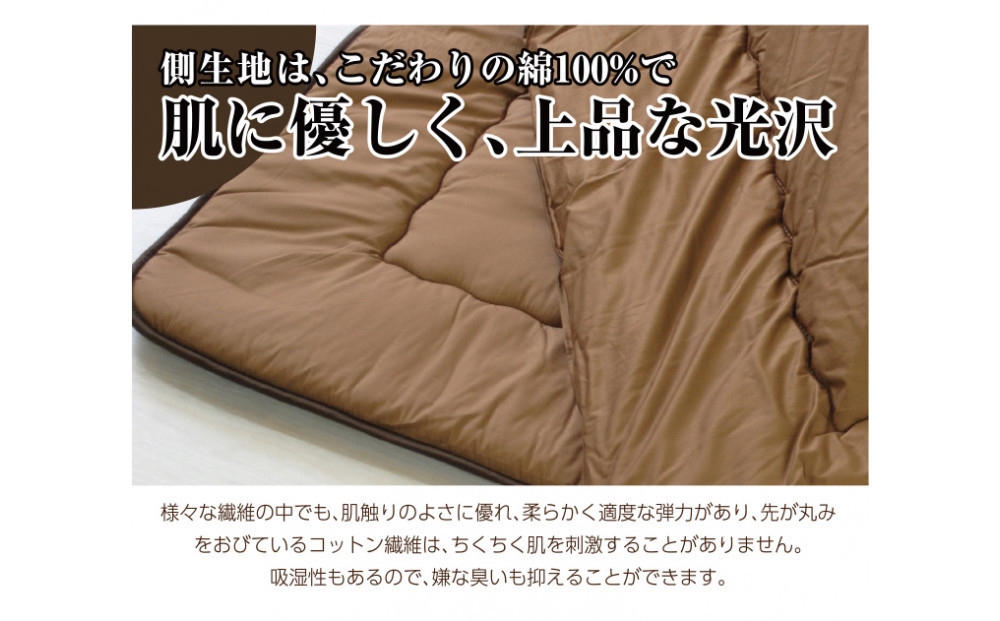 リバーシブル無地カラー・こたつ掛け布団【長方形特大判：205×285cm】（KSI005）  お色：ダークグリーン/ライトグリーン