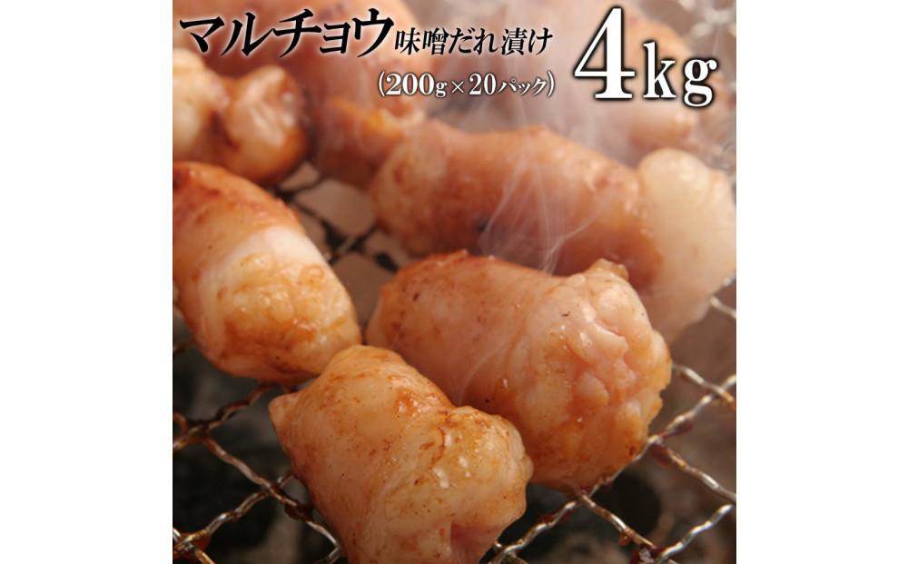 マルチョウ味噌だれ漬け4kg（200g×20）