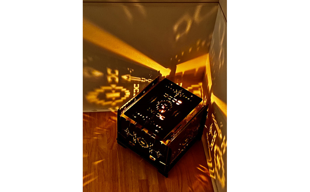 3WAY焚火BOXオルテガ柄 スタンダードセット＋グリル鉄板Lオルテガ柄4.5mm厚（オプション品）