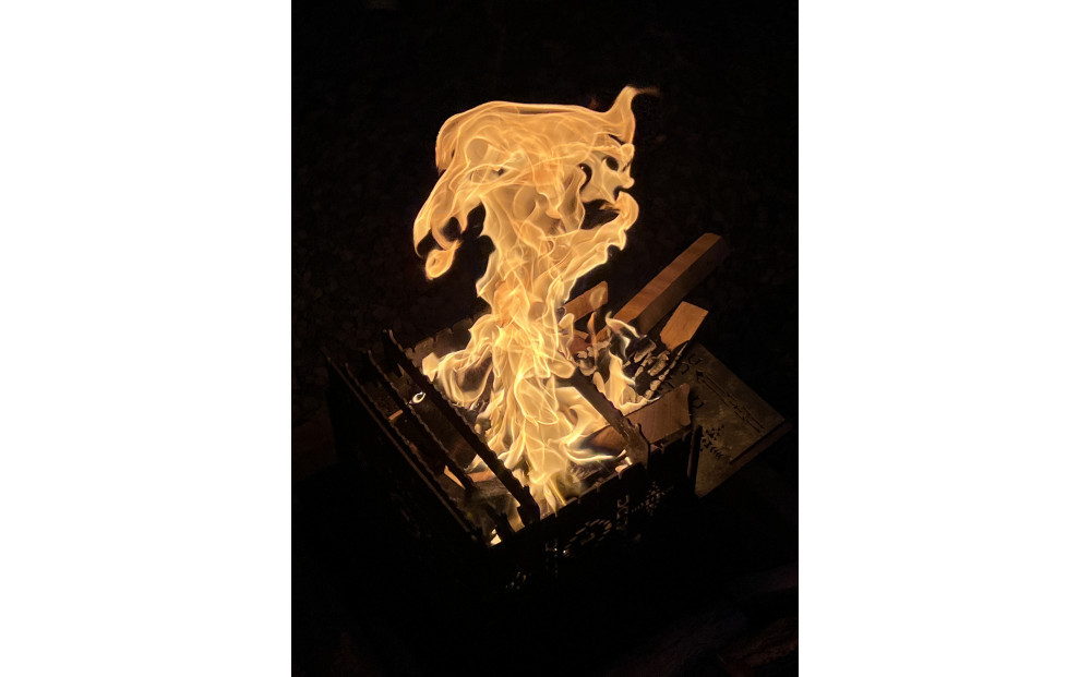 3WAY焚火BOXオルテガ柄 スタンダードセット＋グリル鉄板Sオルテガ柄4.5mm厚（オプション品）