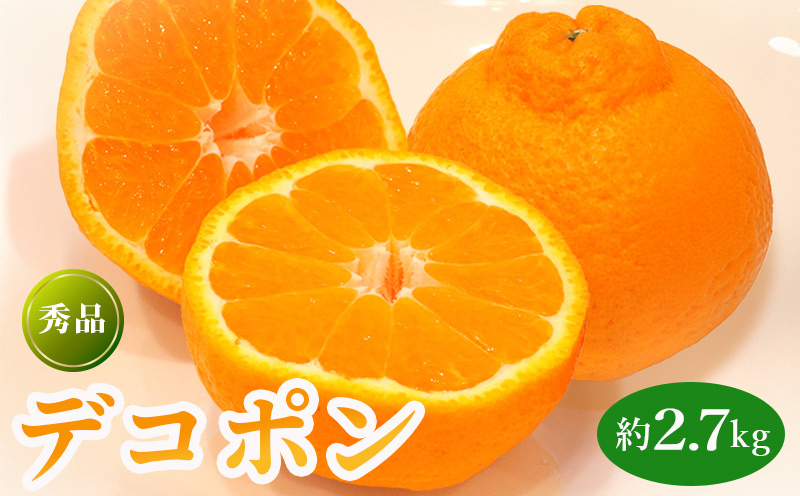 先行予約 ハウス栽培デコポン 約2.7kg 果物 フルーツ デコポン 不知火 みかん 蜜柑 柑橘 デザート スイーツ ケーキ ジュース ゼリー アイス シャーベット ジェラート ギフト 家庭用 旬の果物 旬 お取り寄せ グルメ 人気 おすすめ 香川県 丸亀市 出荷：2027年1月～