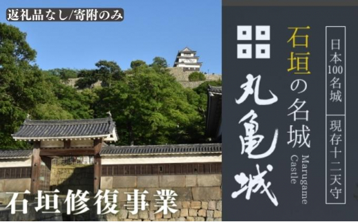 【復興支援/寄附のみ】丸亀城石垣修復プロジェクト/５千円 お城 天守閣 支援 災害 台風 復興