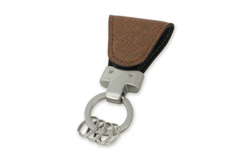 【革製品　キーリング】「Key Clip（キークリップ）」～カカオ～　キーホルダー キーケース