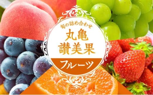 旬のフルーツ詰合せ！丸亀讃美果／ 果実 果物 旬 今が旬 シャインマスカット 桃 みかん いちご ピオーネ ぶどう　詰め合わせ 詰合せ デザート 人気果物 人気フルーツ 香川 丸亀