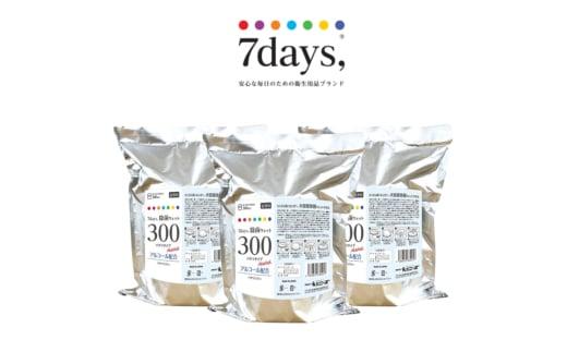 【7days, バケツウェット】【詰替用3個(300枚入)】アルコール 大容量 災害 備蓄 ローリングストック 防災グッズ 備蓄用 日用品 消耗品 ウェットティッシュ ウェットシート 人気日用品 まとめ買い