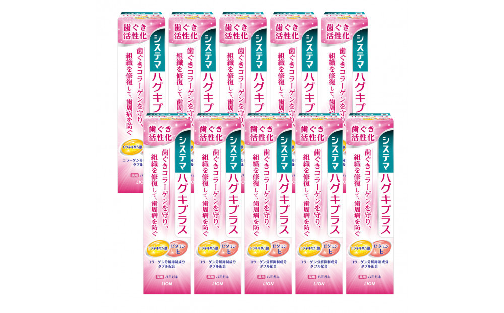 システマハグキプラスハミガキ90g×10本セット【歯磨き粉 ハミガキ デンタルケア システマ ハグキ 歯茎 プラス】