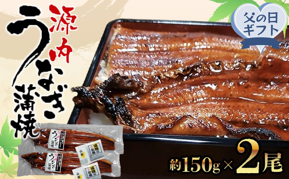 【父の日ギフト】源内 うなぎの蒲焼 2尾 ( 150g × 2尾 ) 香川県産 ｜ うなぎ 蒲焼 たれ・粉山椒付き
