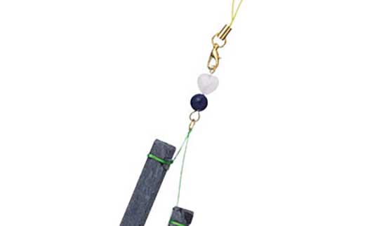 香川県限定 サヌカイト チャーム パワーストーン付き 2個セット