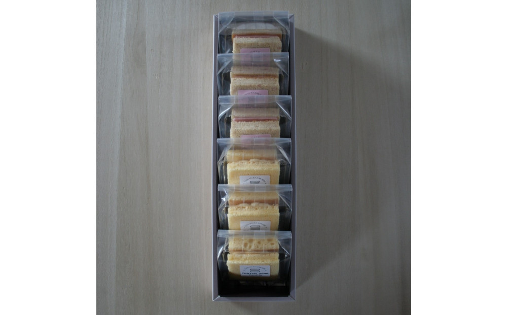 【母の日ギフト】【Cafe悠花】紅白シフォンサンド　6個セット