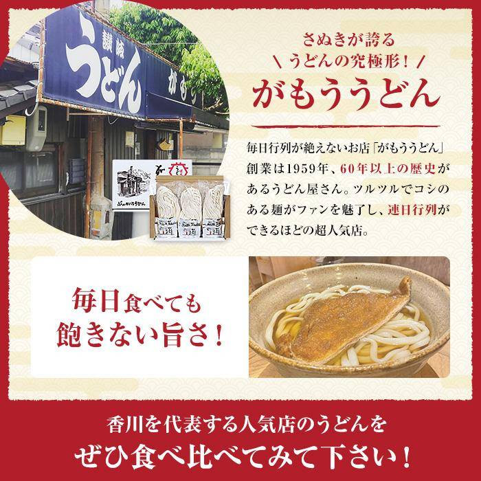 【坂出のうどん】がもうと日の出のうどんセット 約2人前×3袋入り×4種