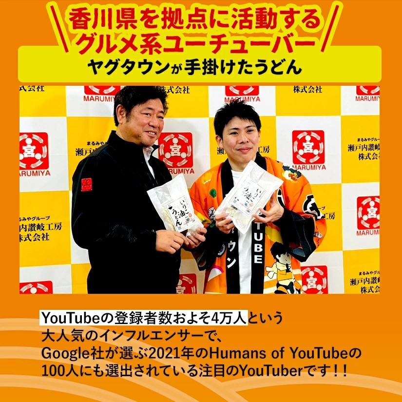 讃岐うどんYouTuberヤグタウン監修‼いりこ油うどん(2食入×5袋）