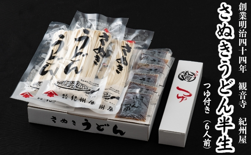 さぬきうどん半生（つゆ付）（6人前）2人前×3袋 麺類 讃岐うどん