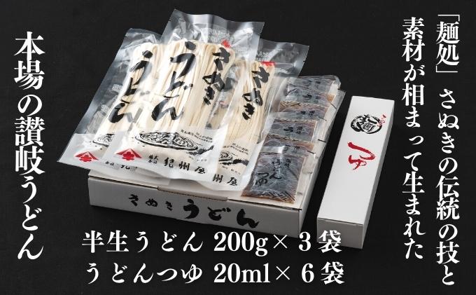 さぬきうどん半生（つゆ付）（6人前）2人前×3袋 麺類 讃岐うどん 
