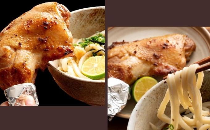 【香川の名物ワンツー】さぬき純生うどんと骨付鶏のセット 麺類 鶏肉焼き鳥 