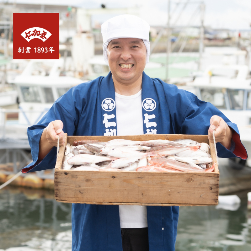 仁加屋かまぼこ ご自宅用A　家飲みセット(小分け用ビニール袋付)　６種類×各3個