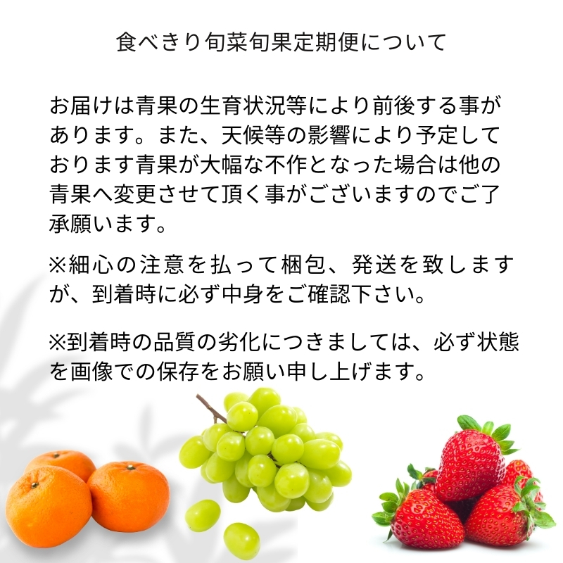 【2026年受付】ご家庭用 食べきり 旬菜旬果フルーツ定期便 全12回 