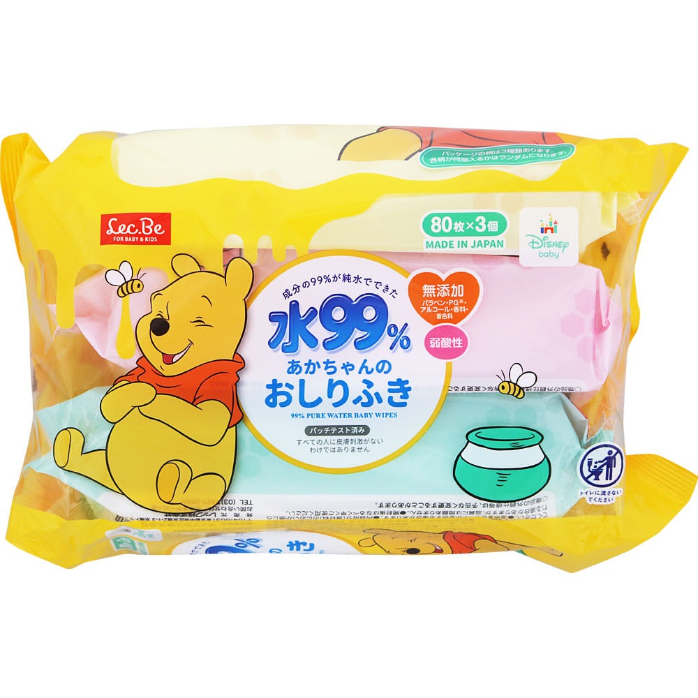 M184-0004_おしりふき80枚×3 ×16くまのプーさん ディズニー