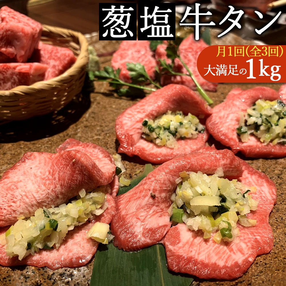 M183-0018-0_【ふるさと納税】毎月お届け3回 葱塩牛タンスライス500g×2