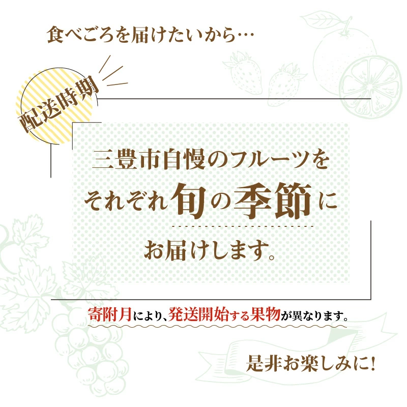 【配送不可地域：北海道・沖縄県・離島】三豊市フルーツ2回お届け定期便D_M64-0029