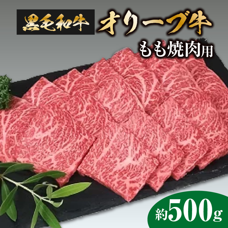 黒毛和牛オリーブ牛 もも焼肉用 約500ｇ_M18-0007