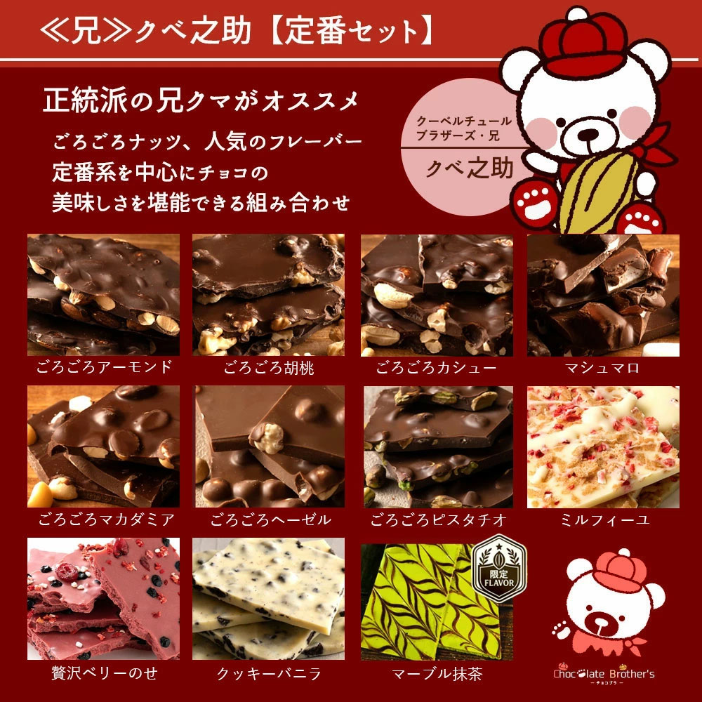 MH140-0022-550-2_クベ之助とチュル太山盛りChocolateBrothers GoGO!パック 550g【欲張りチュル太(弟)】