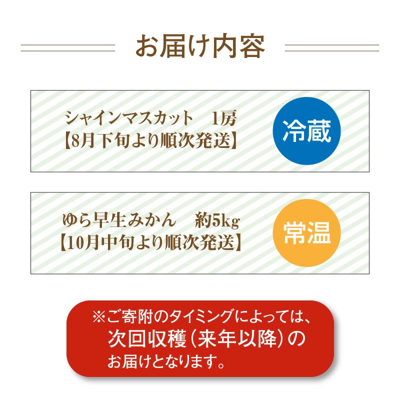 【配送不可地域：北海道・沖縄県・離島】三豊市フルーツ2回お届け定期便D_M64-0029