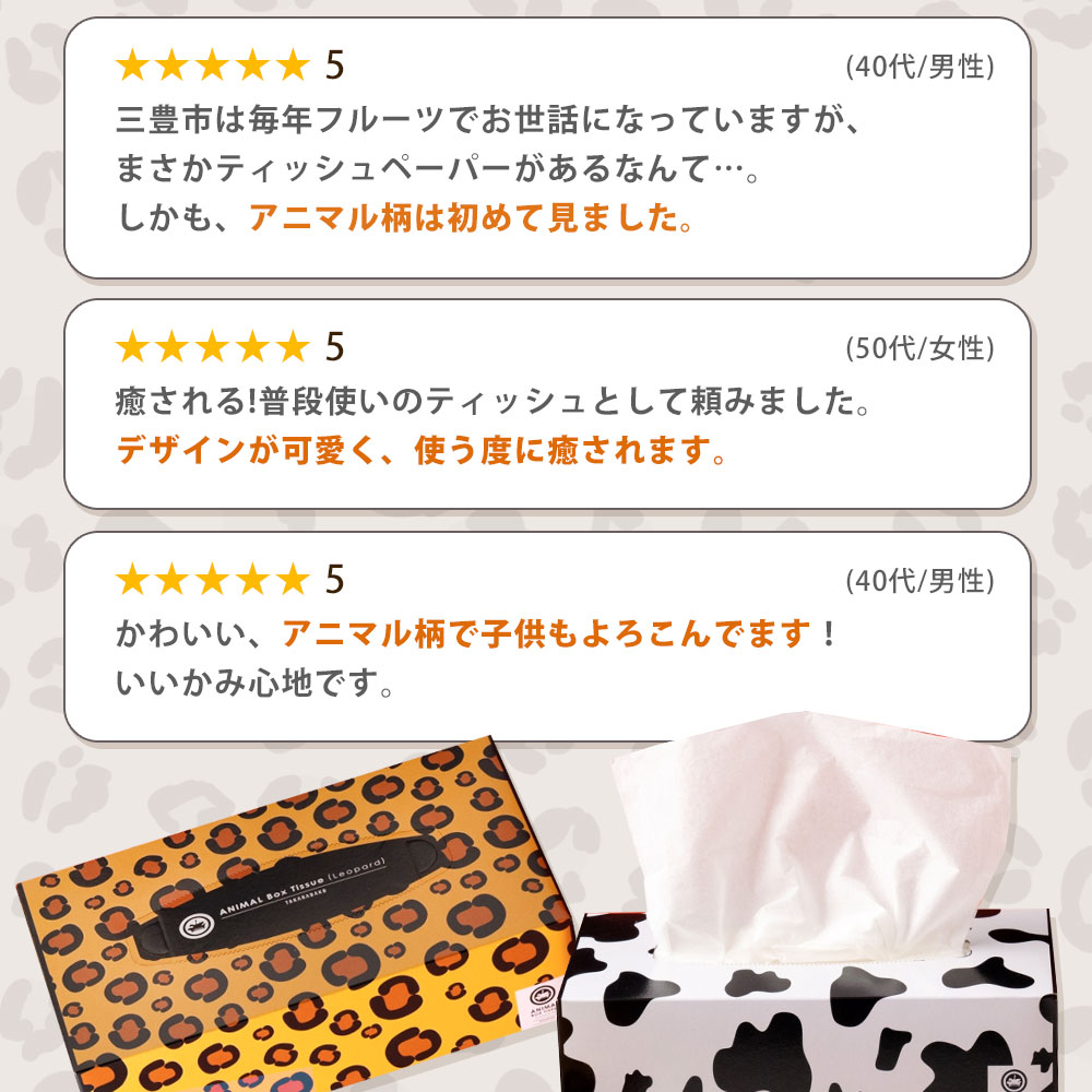 MH140-0151_2か月ごと3回　ANIMAL Boxティッシュ 5箱×18パック