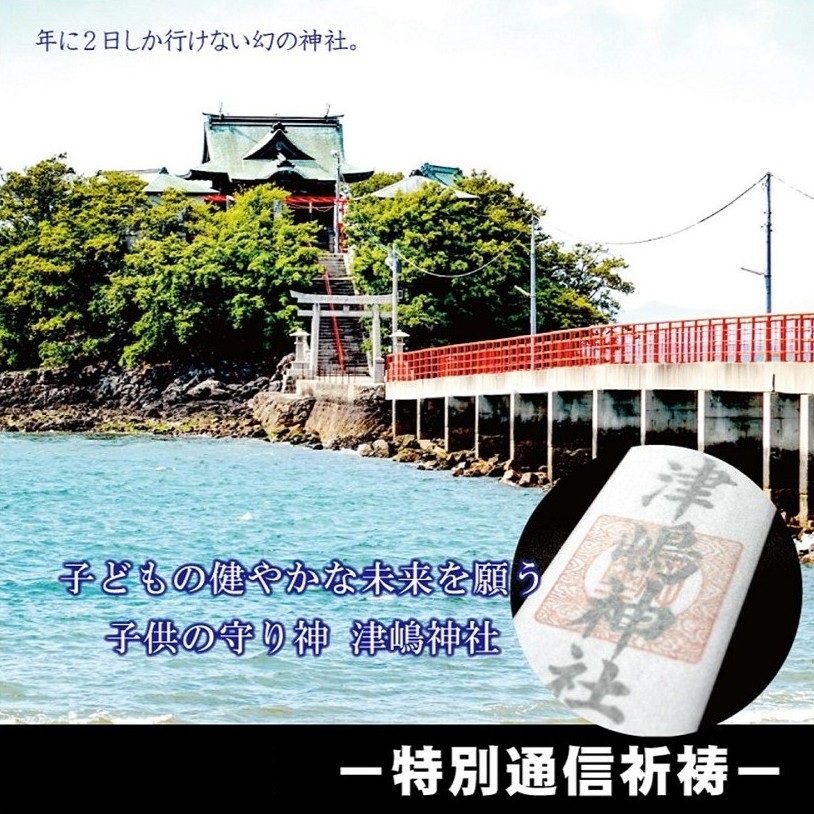 M95-0097_【ふるさと納税】【小児守護神 津嶋神社】特別通信祈祷～子どもの健康祈願～（授与品：御神札・御守り・撤饌・祈祷証明書）