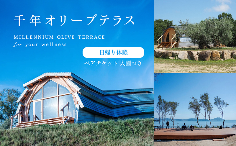 千年オリーブテラス for your wellness　日帰り体験（入園つき）ペアチケット マインドフルネス体験 体験 体験チケット オリーブテラス 日帰り 小豆島