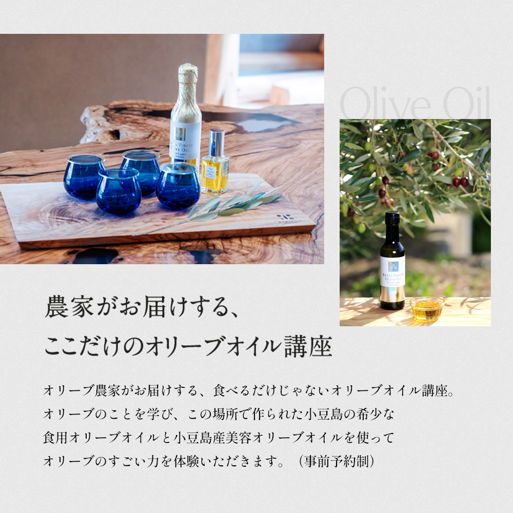 千年オリーブテラス for your wellness　オリーブオイルテイスティング講座（入園つき）ペアチケット オリーブオイル 体験 体験チケット オリーブテラス ペア 小豆島