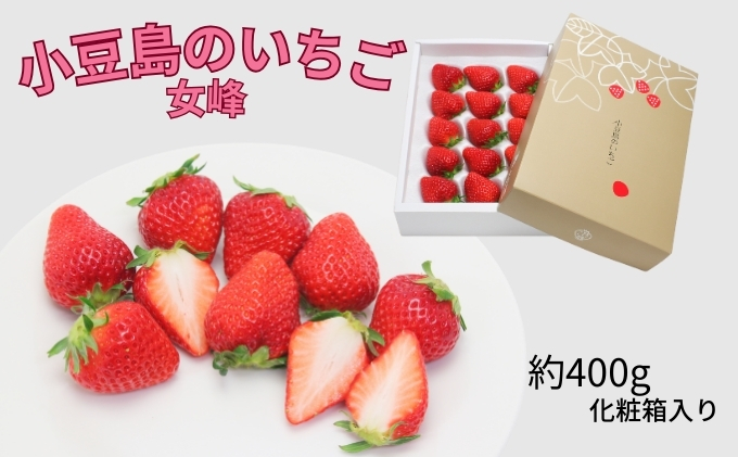 【 小豆島 】小豆島のいちご（女峰）400g 化粧箱入り 果物類 苺 イチゴ