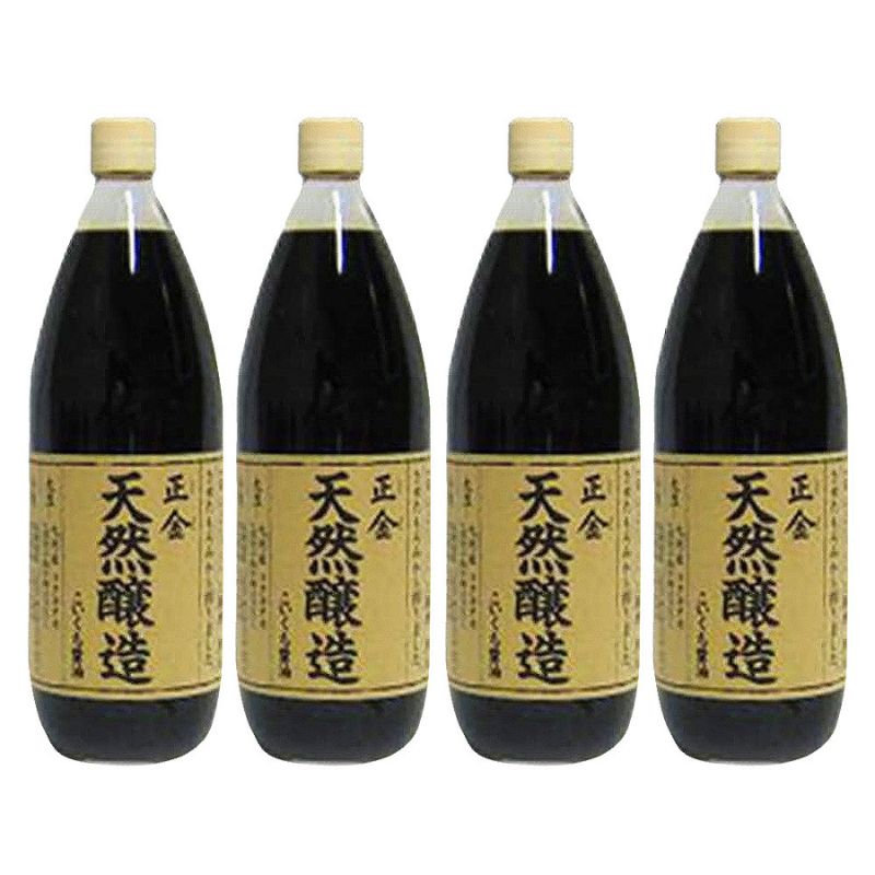小豆島 桶（こが）仕込 天然醸造醤油 正金醤油　　こいくち醤油 500ml　4本入