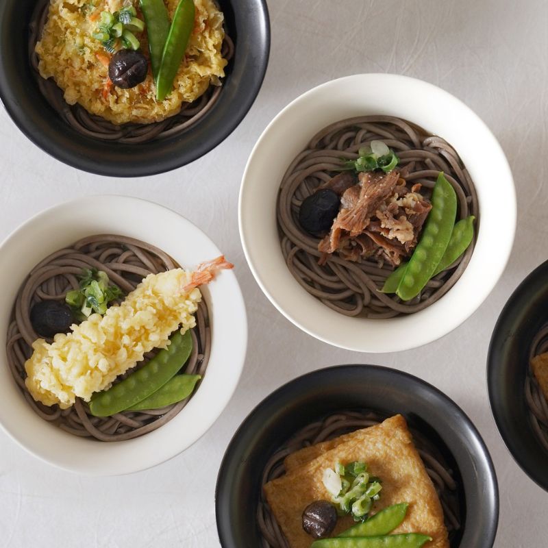 さぬき小豆島　手延冷凍調理そば6食セット（えび天２/きつね２/かきあげ２）