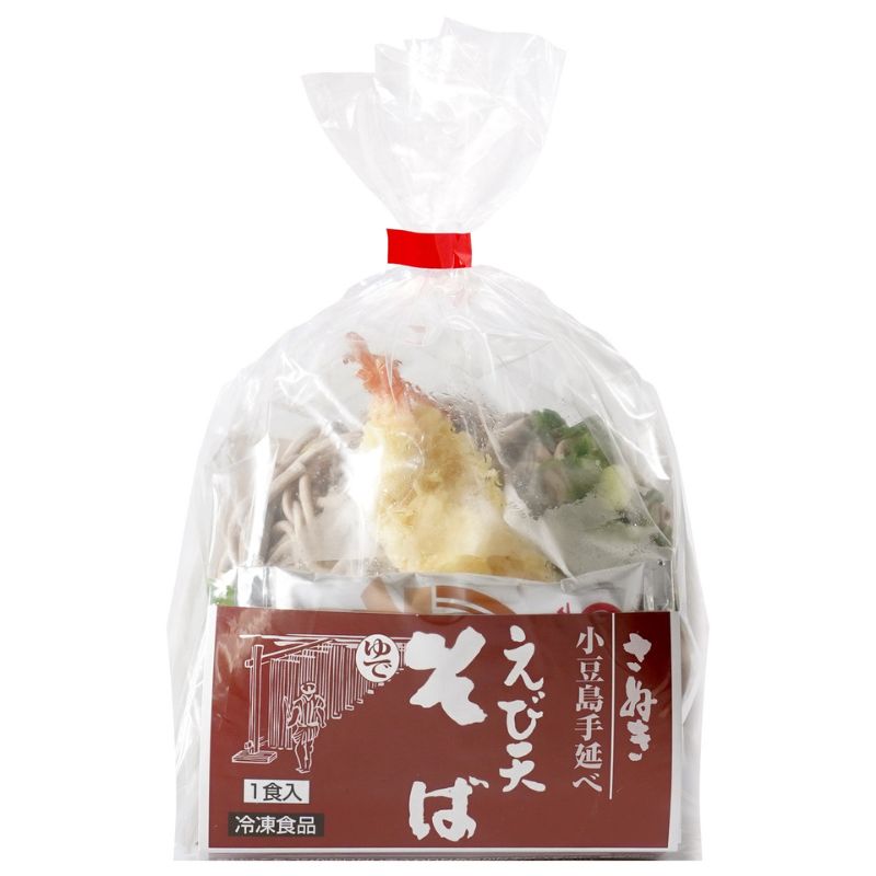 さぬき小豆島　手延冷凍調理そば6食セット（えび天２/きつね２/かきあげ２）