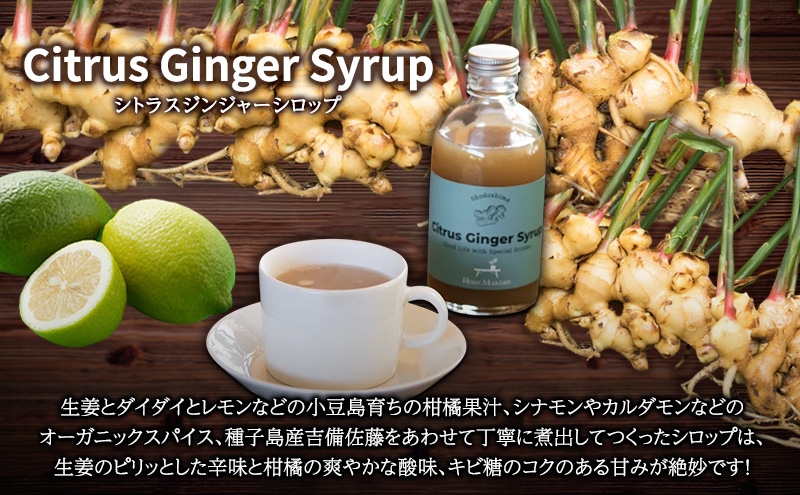 小豆島ジンジャー&ダイダイレモンシロップ3本セット